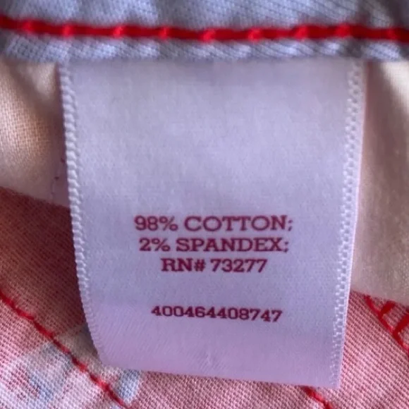 [SO] Red Sailing Pattern Cuffed Shorts -  Juniors/Women's Sz 11 - Picture 4 of 7